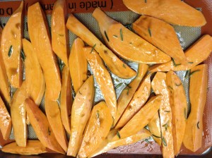Potatoes ready to roast.