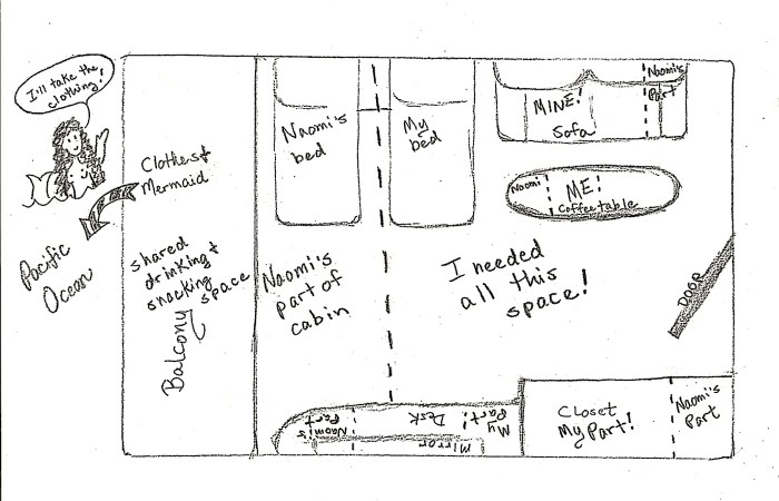 If you get the room by the window or balcony, you have to give up a little extra space in other areas.