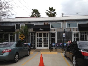 Irma's. There is a small parking lot, with an attendant, but street parking is all around.