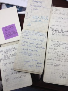 Some of my filled notebooks