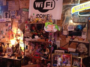 The restaurant is full of memorabilia from her customers