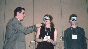 This is a damn Necco wafer isn't it?  I can only tell as I can peek with this blindfold on.