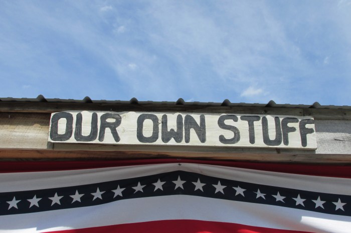 There is a store also...the sign explains you aren't going to find stuff made in China here.