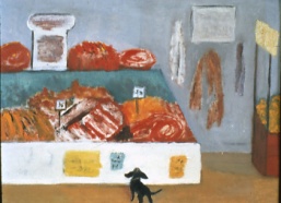 "Lexington Market," painting by Ruth Bear Levy, photo courtesy of The Jewish Museum of Maryland. 1999.012.013
