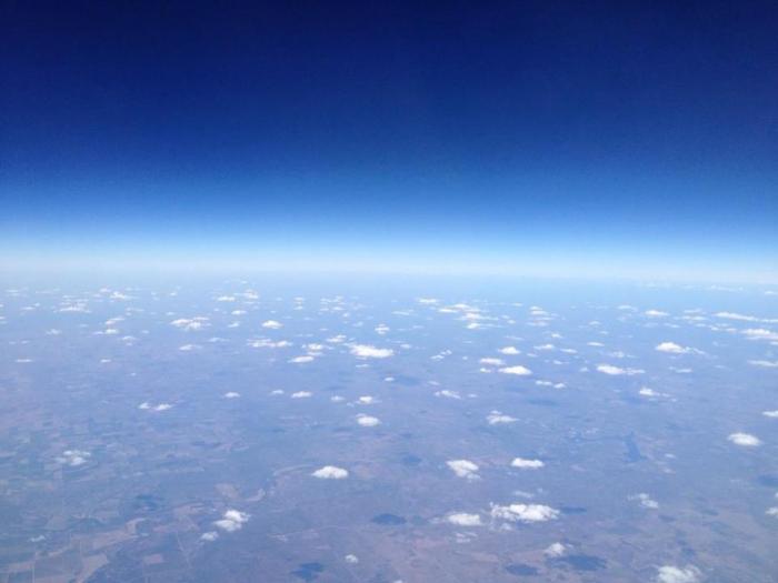 Over western US at around 45,000 feet
